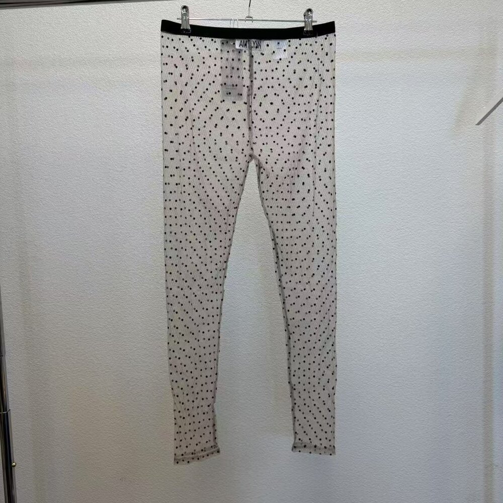 AMYLYNN Polka Dot Lace Leggings